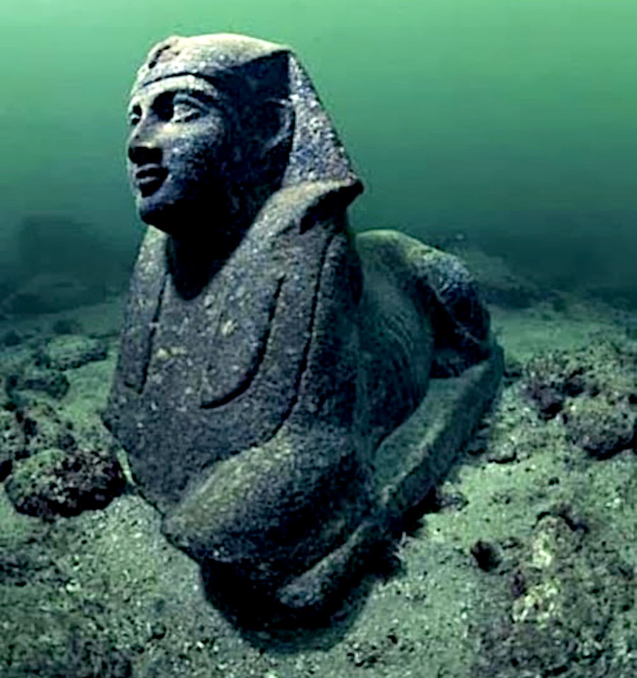 Sphinx, Cleopatra's sunken palace at Alexandria